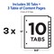 Avery Dividers for 3 Ring Binders, 10 Tabs per Set, Customizable Table of Contents, Classic White Tabs (3 Sets of 11077)